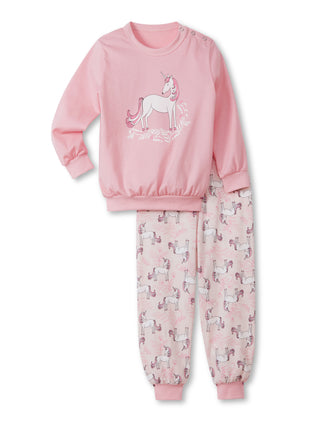 KLEINKINDER Pyjama mit Bündchen, coral blush