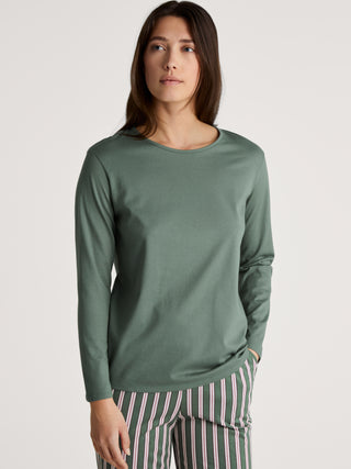 DAMEN Shirt langarm, laurel green