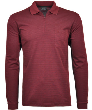 RAGMAN Softknit-Polo Fineliner mit Zip