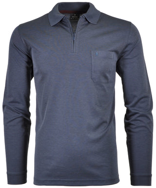 RAGMAN Softknit-Polo Fineliner mit Zip