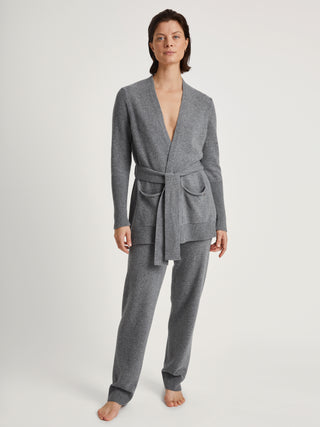 DAMEN Hose, cosy grey melé