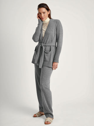 DAMEN Hose, cosy grey melé