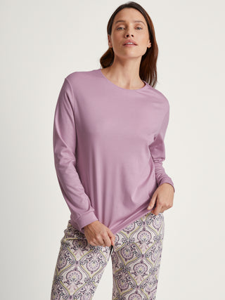 DAMEN Pyjama mit Bündchen, fragrant lilac