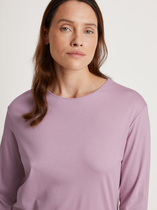 DAMEN Pyjama mit Bündchen, fragrant lilac