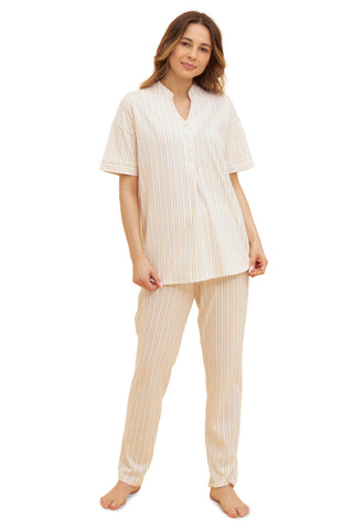 Py, 1/2 sleeve, pants 1/1, round ne, Stripe