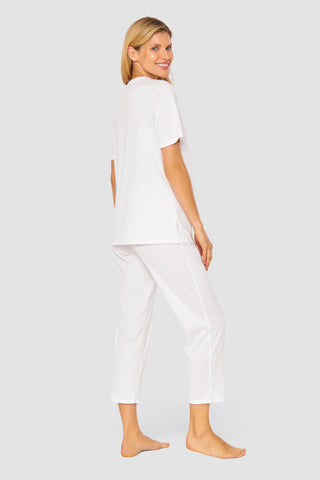 Py, 1/2 sleeve, pants 7/8, angular, White