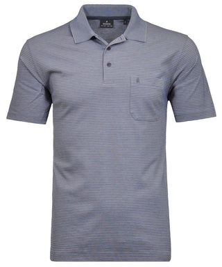 RAGMAN Softknit-Polo fein gestreift