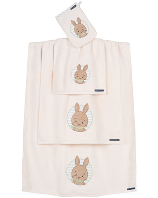 Kinderfrottier, Luxus Baumwolle, HASE, creme/natur